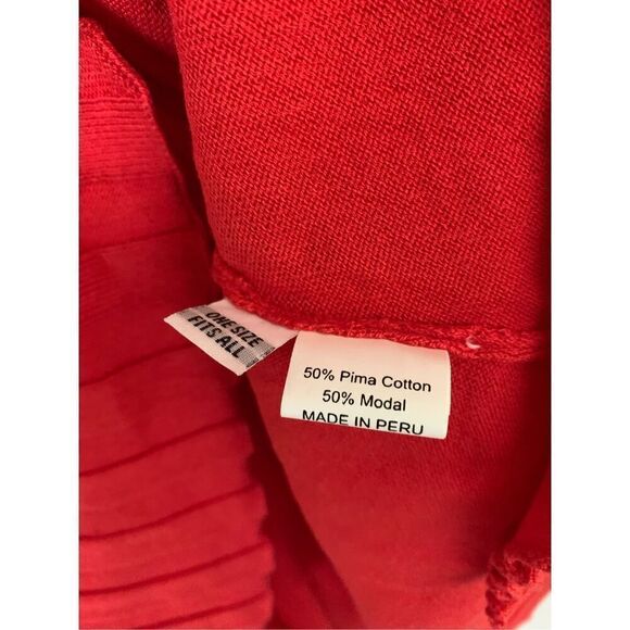 PLANET by Lauren G v neck sweater top pima cotton modal women's one size - Picture 4 of 4